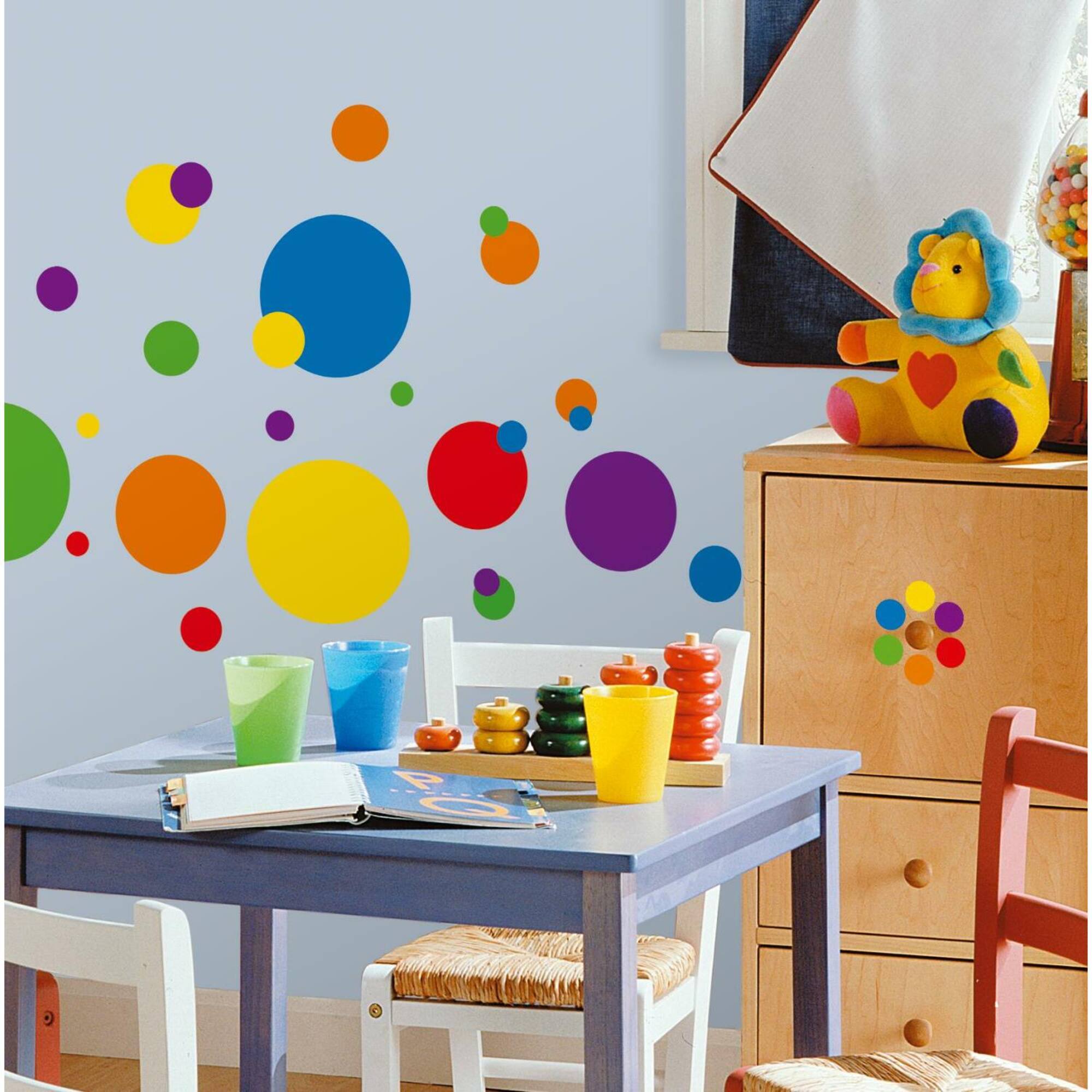 RoomMates Just Dots Primary Peel & Stick Wall Decals
